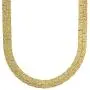 The Bling Factory 5.7mm-7.5mm 14k Gold Plated Flat Nugget Chain Necklace or Bracelet The Bling Factory 5.7mm-7.5mm 14k Gold Plated Flat Nugget Chain Necklace or Bracelet
