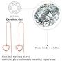 ✦Gifts for Mothers Day✦18K Gold Plating 925 Sterling Silver Cubic Zirconia Drop Earrings Hollow Love Heart/Circle CZ Hypoallergenic Earrings for Women and Girls