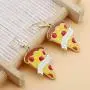 SEIRAA Pizza Earrings Pizza Lover Gift Mini Food Jewelry Friendship Gift Miniature Pizza Slice Post Earrings Pizza Jewelry