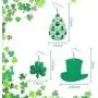 30 Pairs St Patricks Day Faux Leather Earrings Set Irish Green Shamrock Hat Teardrop Dangle Earrings Ear Jewelry Accessories for Women Girls 30 Pairs St Patricks Day Faux Leather Earrings Set Irish Green Shamrock Hat Teardrop Dangle Earrings Ear Jewelry Accessories for Women Girls