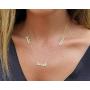 Three Name Necklace for Women Custom Family Chain Nameplate Pendant Gift