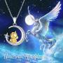 YFN Unicorn Gifts Sterling Silver Unicorn Necklace Unicorn Pendant Jewelry for Women