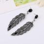 Frodete Crystal Leaf Dangle Earrings for Women Girls Anniversary Wedding Party Jewelry Charms