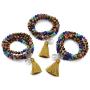 Top Plaza 7 Chakra Mala Prayer Beads 108 Meditation Healing Multilayer Bracelet/Necklace W/Tree of Life Tassel Charm