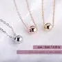 S.Leaf Sterling Silver Necklace Dainty Solid Bead Necklace Gold Necklaces for Women