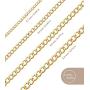 Jewelry Atelier Gold Chain Necklace Collection - 14K Solid Yellow Gold Filled Miami Cuban Curb Link Chain Necklaces for Women and Men with Different Sizes (2.7mm, 3.6mm, 4.5mm, or 5.5mm)