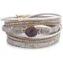 FANCY SHINY Boho Wrap Bracelets Leather Cuff Bracelet Bohemian Jewelry Crystal Charms Magnetic Clasp for Women, 15.3'' FANCY SHINY Boho Wrap Bracelets Leather Cuff Bracelet Bohemian Jewelry Crystal Charms Magnetic Clasp for Women, 15.3''