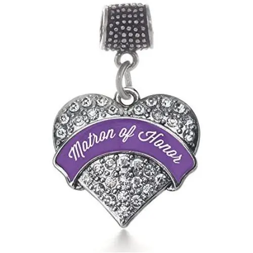 Inspired Silver - Silver Pave Heart Charm for Bracelet with Cubic Zirconia Jewelry Inspired Silver - Silver Pave Heart Charm for Bracelet with Cubic Zirconia Jewelry