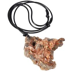 Nupuyai Natural Raw Stone Necklace for Women Men, Irregular Rough Healing Crystal Pendant with Adjustable Cord