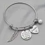 Memorial Bracelet Keychain Dad Mom in Heaven Loss Memorial Jewelry Sympathy Gift for Loss of Mom Dad Grandma Grandpa