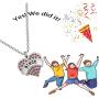 BEKECH Bingo Jewelry for Women Bingo Charm Necklace Winning Game Humor Happiness Funny Bingo Gift New Bingo Player Gift