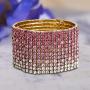 Steve Madden Wide Rhinestone Stretch Bracelet for Women