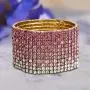 Steve Madden Wide Rhinestone Stretch Bracelet for Women Steve Madden Wide Rhinestone Stretch Bracelet for Women