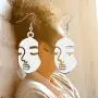 SEIRAA Face Abstract Statement Earrings Black Pride Gift for Black History Month Afro Dangle Earrings SEIRAA Face Abstract Statement Earrings Black Pride Gift for Black History Month Afro Dangle Earrings