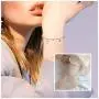 AOBOCO Sterling Silver Planet Galaxy Anklet with Sparkling Cubic Zirconia/Embellished with Crystals from Austria, Hypoallergenic Ankle Bracelet Foot Bracelet, Fine Jewelry Gifts for Women