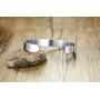 XUANPAI Personalized Stainless Steel Medical Alert Bracelet Cuff Bangle for Women Men,7.7-8 Inches