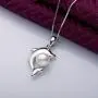 Dolphin Pearl Necklace with 5-6mm Freshwater Cultured Pearl 925 Sterling Silver Chain Dolphin Jewelry for Women - VIKI LYNN