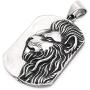 Gungneer Lion Dog Tag Necklace Pendant Stainless Steel Keel Chain King Jewelry Strength Talisman for Men Women