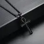Reve Stainless Steel Coptic Ankh Cross Religious Pendant Necklace for Men Women, 20-24 Inches Chain Reve Stainless Steel Coptic Ankh Cross Religious Pendant Necklace for Men Women, 20-24 Inches Chain