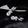 CZ Bridal Earrings for Wedding Women’s Elegant Teardrop Cubic Zirconia Cluster Floral Leaf Crystal Rhinestone Dangle Drop Earring for Bride Bridesmaids Mother of Bride Party Prom Earrings for Girls CZ Bridal Earrings for Wedding Women’s Elegant Teardrop Cubic Zirconia Cluster Floral Leaf Crystal Rhinestone Dangle Drop Earring for Bride Bridesmaids Mother of Bride Party Prom Earrings for Girls
