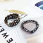YADOCA 8 Pcs Hematite Magnetic Bracelets Set for Men Women Tigers Eye Bead Bracelet Colorful Elastic Bracelet