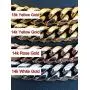 Mens Miami Cuban Link Chain 14k 18k Yellow Gold White Or Rose Gold Plated Stainless Steel 8-18mm Thick Mens Miami Cuban Link Chain 14k 18k Yellow Gold White Or Rose Gold Plated Stainless Steel 8-18mm Thick