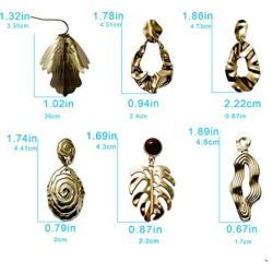 6 Pairs Assorted Dangling Gold metal Earrings Jewelry Best Gift for Women and Girls(Factory direct sales)