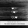 VLINRAS Best Friends Necklace for 3, Sister Bracelet for 3 BFF Matching Heart Pendant Long Distance Friendship Jewelry Birthday Gift