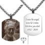 Personalized Custom Engraving Photo & Text Cremation Jewelry Urn Necklace for Ashes Keepsake Memorial Pendant with Funnel Kit