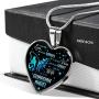 I Am His Eyes He Is My Wings I Am His Wife He Is My Guardian Angel Loss Of Husband Heart Pendant Necklace