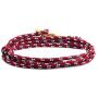 Crucible Jewelry Unisex Adult Gold Plated Polished Stainless Steel Anchor Clasp Red Rope Adjustable Wrap Bracelet (3mm Wide), One Size