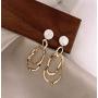 Nother 2021 Style Hollow Geometric Metal Dangle Trendy Multi Layered Drop Earrings
