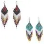 2 Pairs/Set Bohemian Long Beaded Dangle Earrings – Native Handmade Seed Bead Tassel Earrings for Women and Girls, Bohemian Large Statement Beaded Drop Fringe Earrings 2 Pairs/Set Bohemian Long Beaded Dangle Earrings – Native Handmade Seed Bead Tassel Earrings for Women and Girls, Bohemian Large Statement Beaded Drop Fringe Earrings