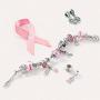 Breast Cancer Survivor Pink Ribbon Hope Dangle Charm Bead For Women Enamel 925 Sterling Silver Fits European Bracelet