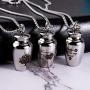 Fanery Sue Personalized Cremation Urn Necklace for Human/Pet Ashes Customizable Engraved Keepsake Memorial Jewelry