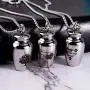Fanery Sue Personalized Cremation Urn Necklace for Human/Pet Ashes Customizable Engraved Keepsake Memorial Jewelry