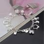 Aeora S925 Silver Thirteen Hanging Pieces Bracelet for Women Gift Bracelets & Bangles Jewelry