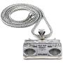 GWOOD Boom Box Silver Color Pendant with 36 Inch Long Franco Necklace Cassette