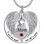 Angel Wing Memorial Keepsake Ashes Urn Pendant Necklace,I was His/Her Angel Now Hes/Shes Mine Cremation Jewelry for Mom Angel Wing Memorial Keepsake Ashes Urn Pendant Necklace,I was His/Her Angel Now Hes/Shes Mine Cremation Jewelry for Mom