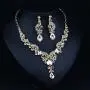 Hamer Prom Costume Jewelry for Women Crystal Choker Pendant Statement Chain Charm Necklace and Earrings Wedding Jewelry Sets for Brides Hamer Prom Costume Jewelry for Women Crystal Choker Pendant Statement Chain Charm Necklace and Earrings Wedding Jewelry Sets for Brides