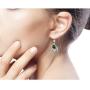 NOVICA Jade .925 Sterling Silver Dangle Earrings Quetzal Patriot