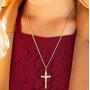 Lifetime Jewelry INRI Crucifix 24k Gold Plated Cross Necklace for Women & Men