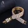 AF Diamond Tennis Bracelet 3 Rows Copper Gold Plated 4MM AAA Cubic Zirconia Bracelet for Women Fashion Jewelry Wedding Gift Size 7-8 lnch (Gold) AF Diamond Tennis Bracelet 3 Rows Copper Gold Plated 4MM AAA Cubic Zirconia Bracelet for Women Fashion Jewelry Wedding Gift Size 7-8 lnch (Gold)