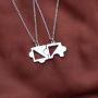KUIYAI Best Friend Puzzle Piece Necklace 2 Pair of Jigsaw Puzzle Piece Necklace Set Couple BFF Friendship Pendant Jewelry Siblings Gift