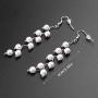 Vagalbox Pearl Earrings, Dangle Earrings Deco Earrings Pageant Earrings for Women Girls Kids