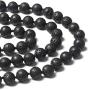 PNEIME Lava Rock Mala Beads 108 Black Lava Stone Mala Necklace Hand Knotted Lava Beads Mala Meditation Beads Yoga Necklace Prayer Beads Japa Mala