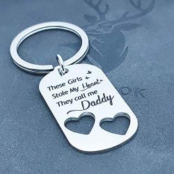 Gifts for Daughter Daddys Girl Mommys World Mother Father Necklace Keychain Pendant Encouraging Jewelry Set Dad Mom Christmas Birthday Gift