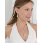 Mariell Sparkling Blush Rose Gold Crystal Rhinestone Necklace Earrings Set for Prom, Bridesmaid & Brides