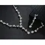 ABDOT Clear Rhinestone Bridal Jewelry Sets for Women Crystal Necklace Earrings Bracelet Set Silver-Tone Wedding Bridal Bridesmaid Gifts fit with Wedding Dress ABDOT Clear Rhinestone Bridal Jewelry Sets for Women Crystal Necklace Earrings Bracelet Set Silver-Tone Wedding Bridal Bridesmaid Gifts fit with Wedding Dress