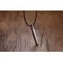 VNOX Free Engraving Tungsten Carbide Vertical Bar Pendant Necklace for Men Women,Free Chain 20''